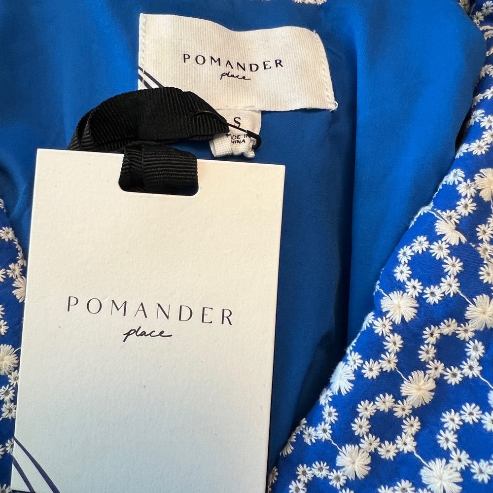 NEW Tuckernuck Pomander Place Blue eyelet Noelle dress sleeveless white Maxi mid - Picture 7 of 7